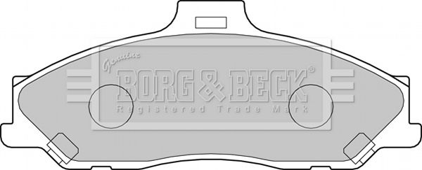 BORG & BECK Комплект тормозных колодок, дисковый тормоз BBP1887